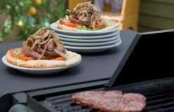 Beef minute steak sandwiches with scorched onions